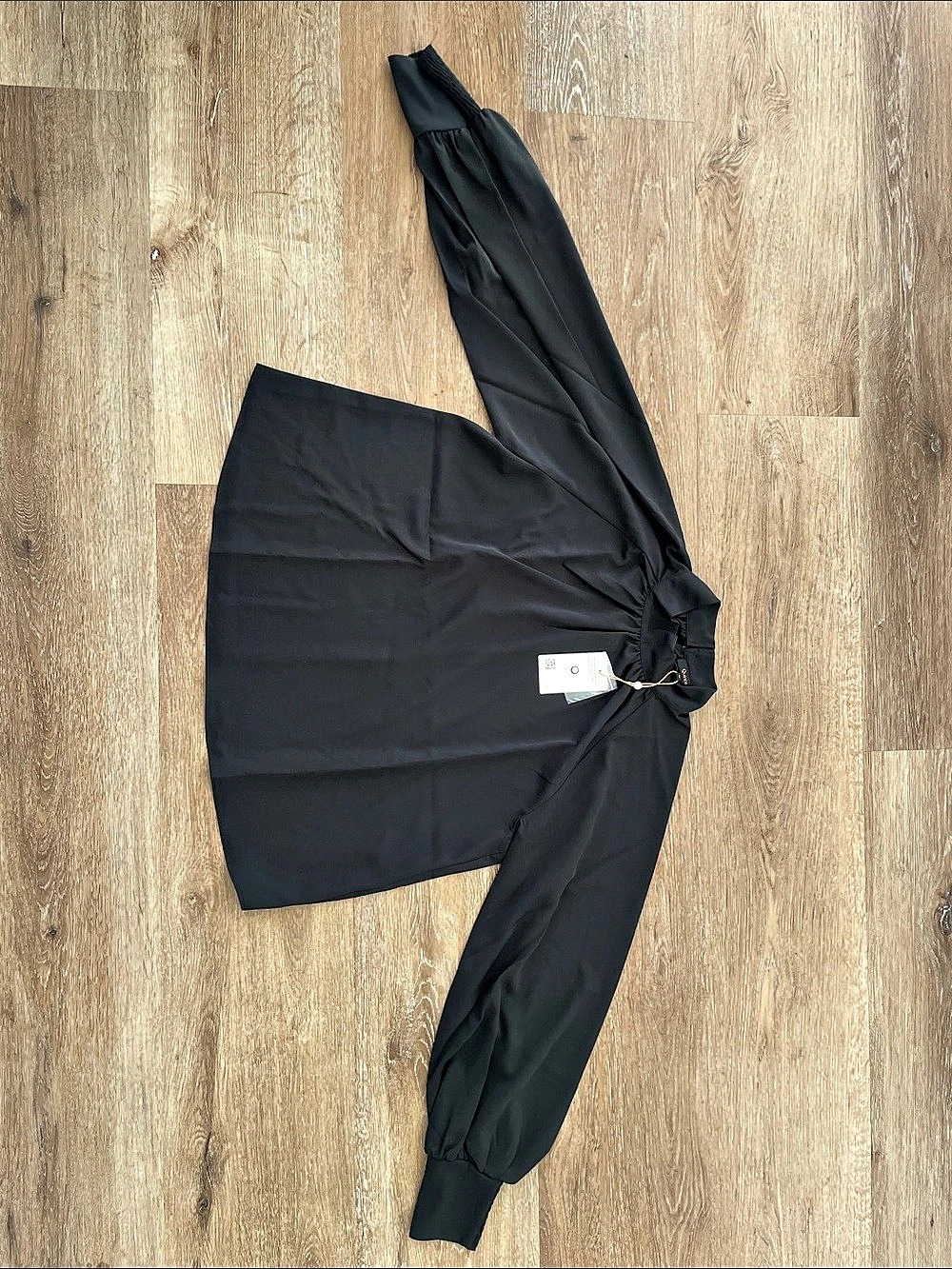 Quince Black Polyester blouse